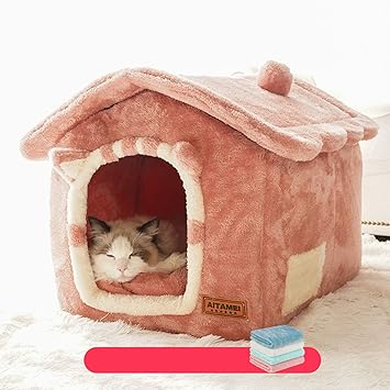 Amazon ペットベッド ドーム型 ハウス ペット用品 犬 猫 ベッド ハウス ドーム型ハウス ペット 模様 ベッド 2way 犬 猫 ブリック レンガス ペットハウス ベッド 犬 猫 ドーム型 犬小屋 小型犬 多用 綿質 ペット用品 折りたためる イノヤ