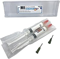 Vista 2 de CS-Flux 0.35 oz (2x5g) Flujo líquido libre de halógenos de baja viscosidad para reprocesamiento de componentes BGA, reflujo ideal para reparaciones