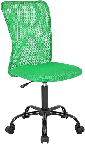 Miniatura 13 de HGS Silla de trabajo ergonómica sin brazos, silla de escritorio para computadora de oficina, silla de oficina en casa con soporte lumbar, silla