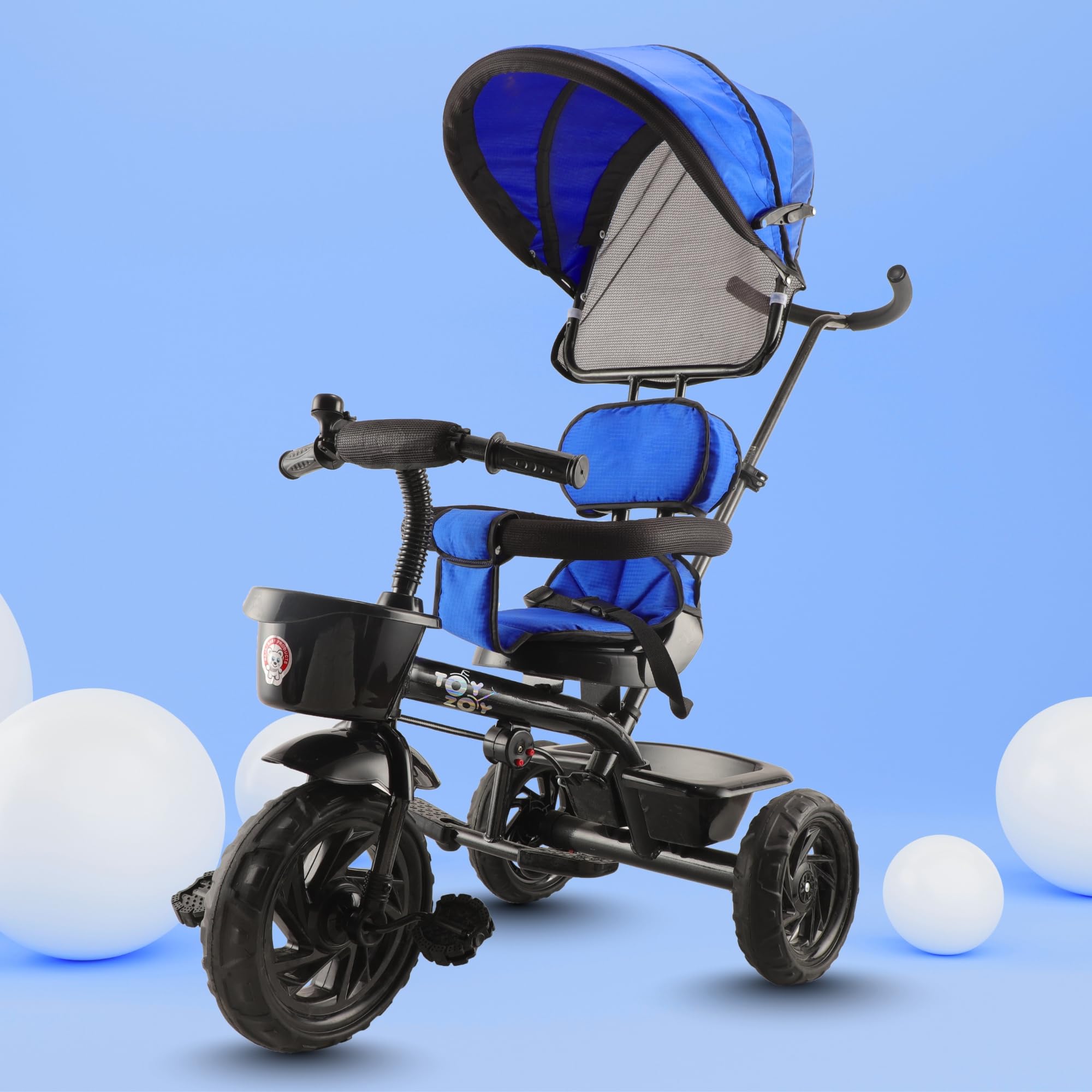 Toyzoy Maple Pro Max Kids|Baby Trike|Tricycle with Canopy for Kids|Boys|Girls Age Group 2+ Years (Blue)-image-17