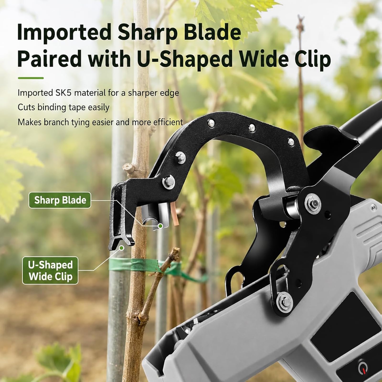 Atador Automático De Plantas De Jardín, Herramienta Eléctrica Inalámbrica Para Atar Plantas, Diámetro De Atado De 45 Mm Para Tomates, Uvas Y Plantas Trepadoras