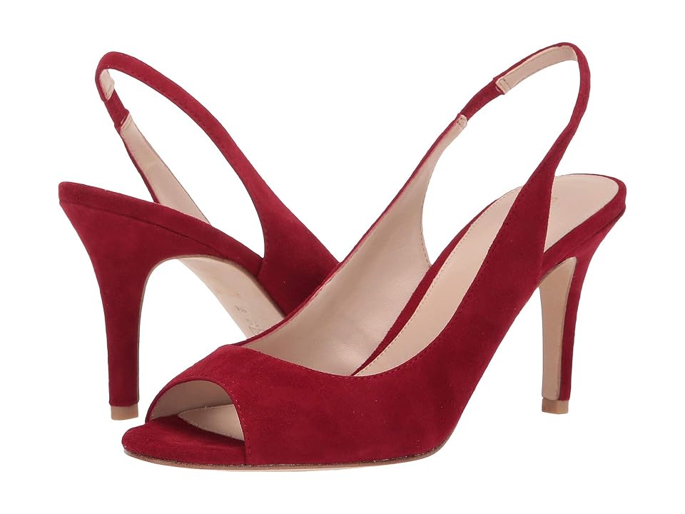 

Pelle Moda Rocia (Scarlet Suede) Women's Toe Open Shoes, Burgundy