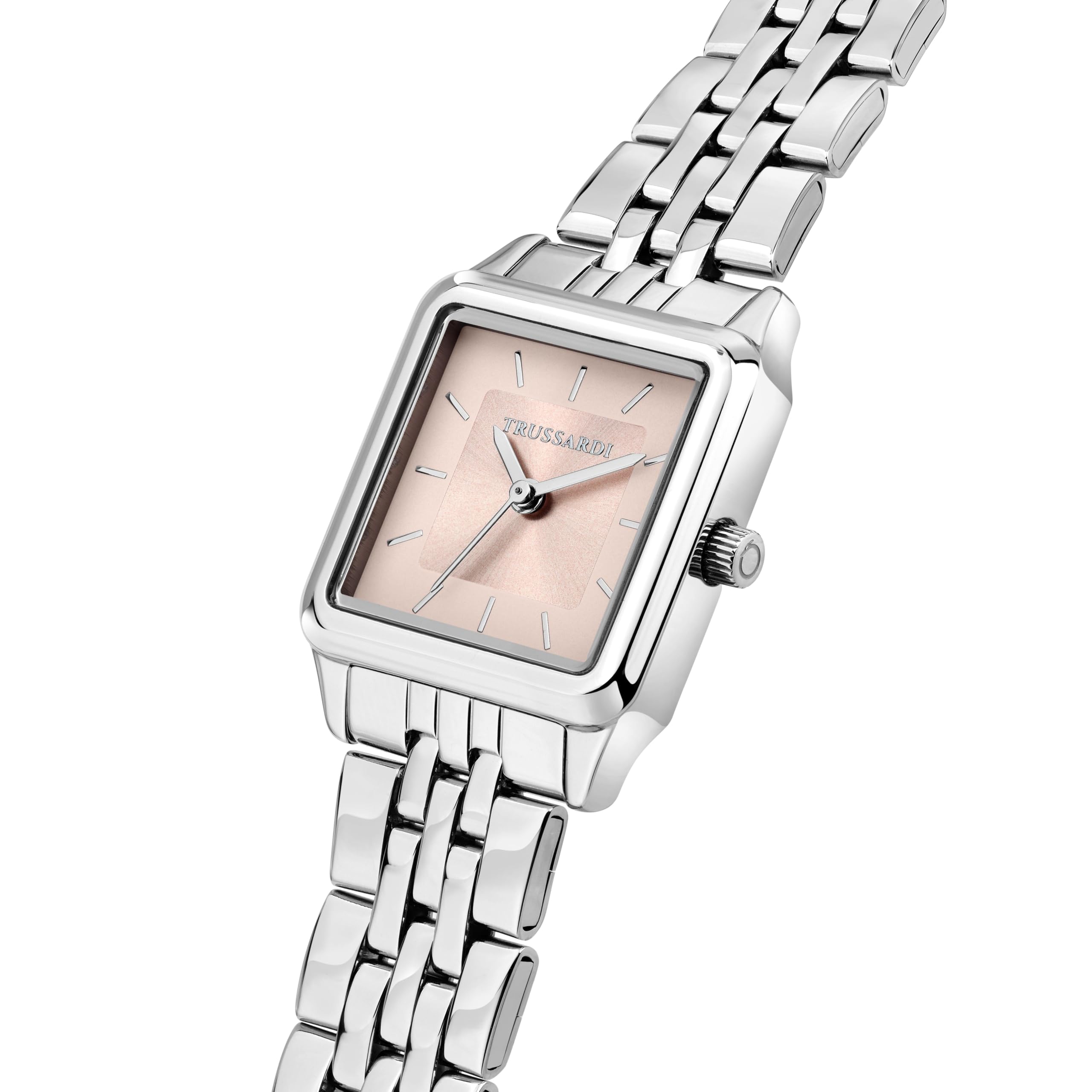 Trussardi Orologio Donna, Solo tempo, Analogico, 25 mm, Collezione T-FORMA, Quadrato, Oro Rosa - R2453173503