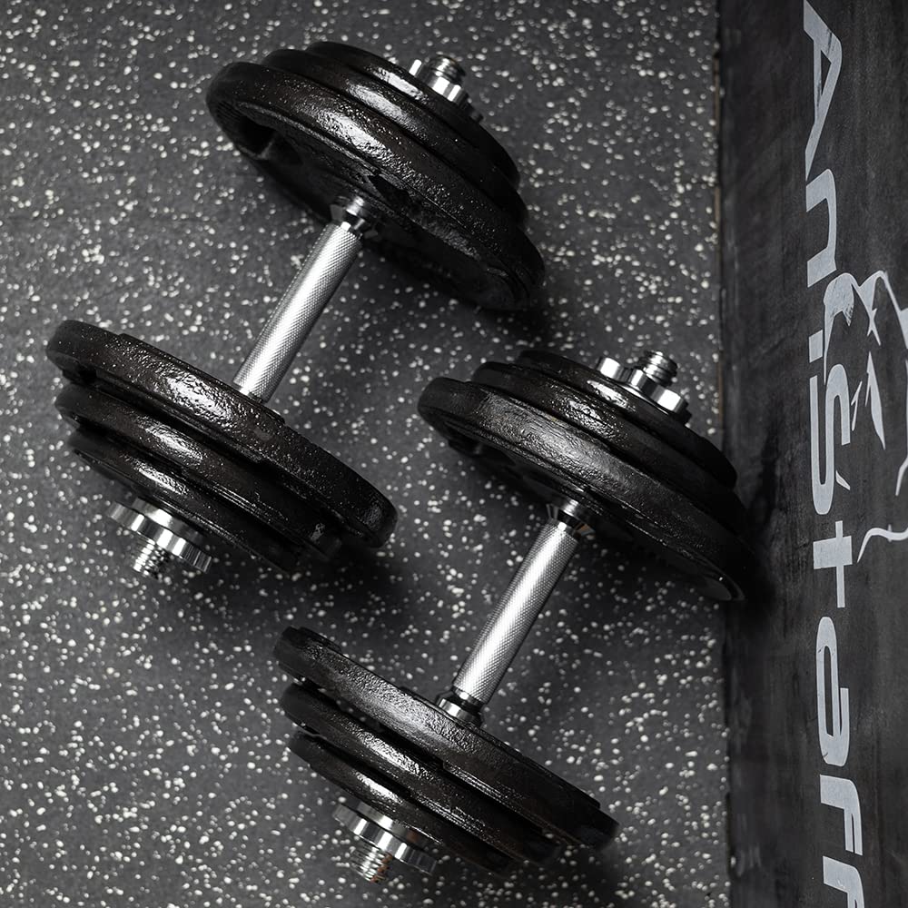 Paire D'haltères Fonte 3 Lb (1,36 Kg) - Vintage Rond - Gym Training - Lot De 2