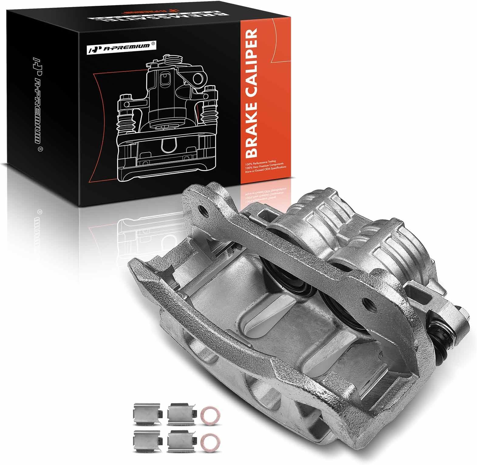 A-Premium Disc Brake Caliper Assembly with Bracket Compatible with Select Ford Models - For Mustang 2005-2010/2012-2014 - Front Right Passenger Side