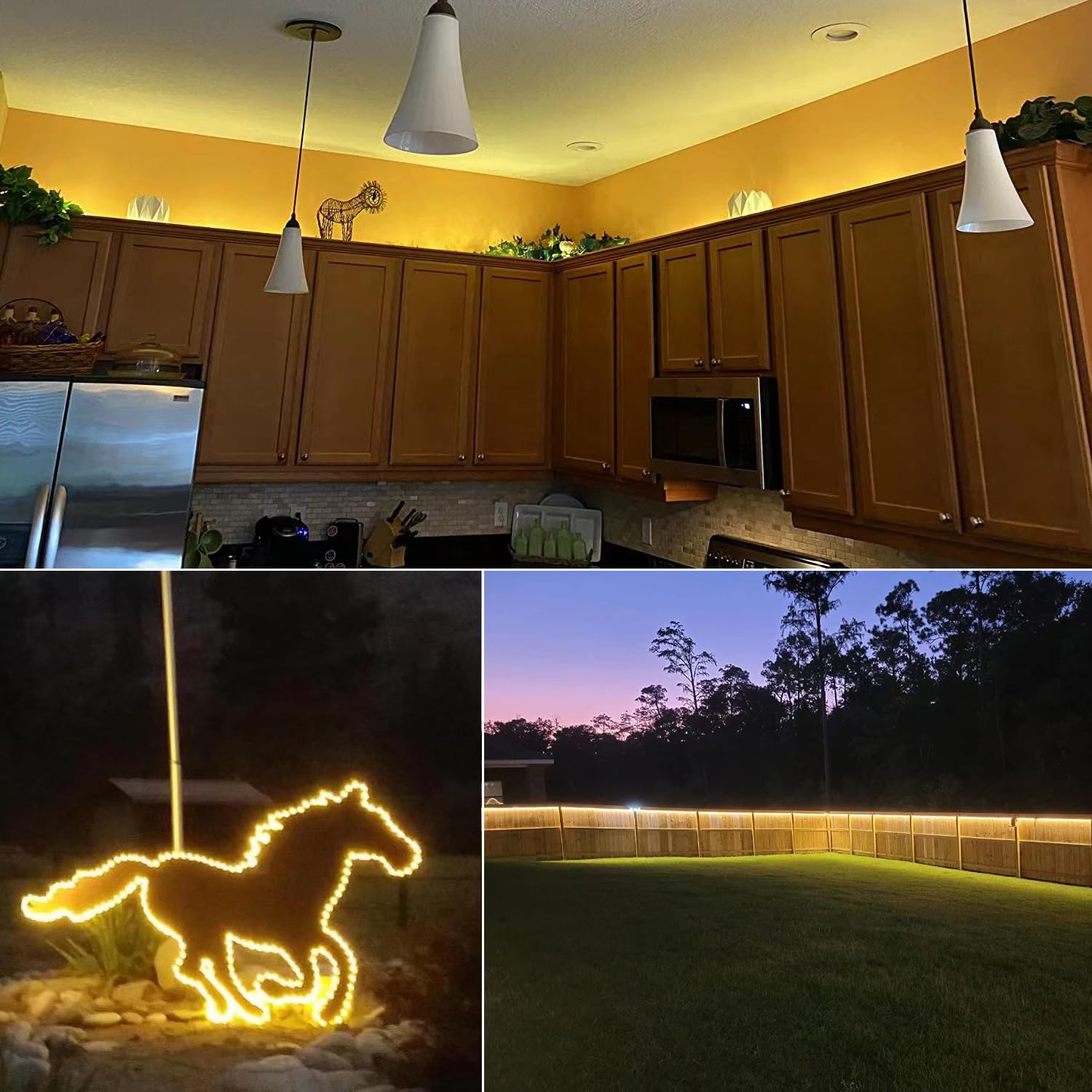 JUNWEN Outdoor LED Rope Lights Indoor Daylight White 6500K Waterproof - View #5