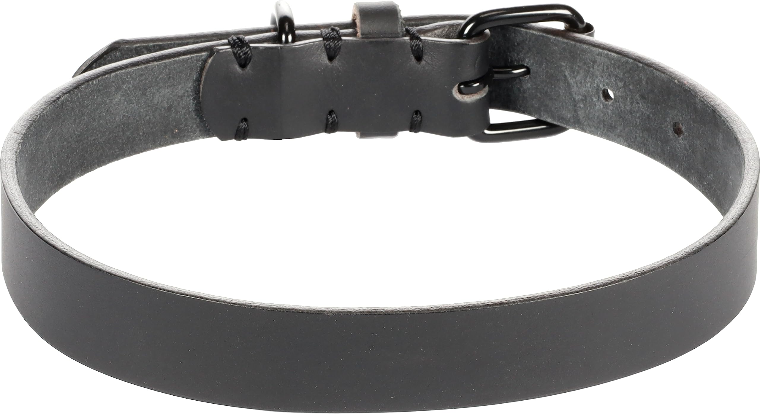 Flamingo Dog Collar Leano Black L 43-53cm 25mm