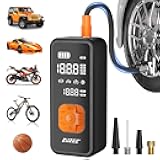 Tire Inflator Portable Air Compressor - 4X Faster Inflation, 150PSI Air Pump for Car Tires with Digital Pressure Gauge/LED Light, 20000mAh Portable Tire Inflator for Car, Moto, Bike, Ball, etc