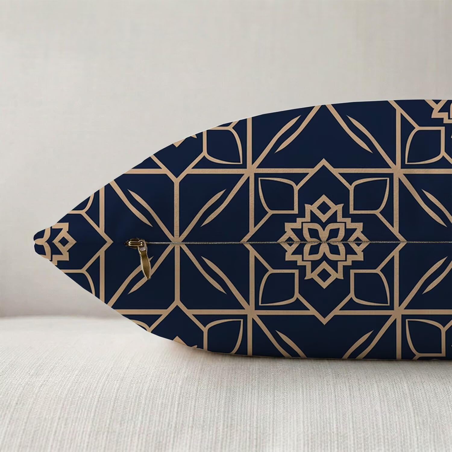 Poduszka outdoorowa, wodoszczelna, zestaw 4 poszewek na poduszkę w stylu boho 65 x 65 cm, krótkie, pluszowe, kwadratowe, na kanapę, na sofę, taras, meble ogrodowe, balkon, do salonu, dekoracja retro