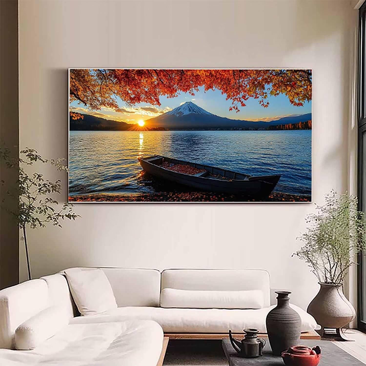 Diamentowy obraz Mount Fuji diamentowe zestawy artystyczne dla dorosłych, kryształ drzewny zestaw artystyczny dla dorosłych dzieci DIY 5D kwadratowe pełne wiercenie klejnot kropki stras haft