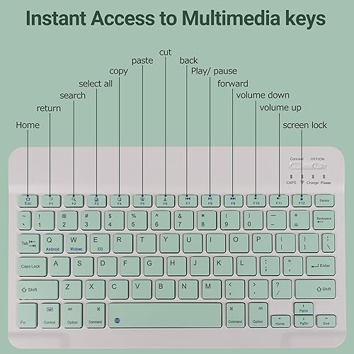 Miniatura 6 de Juego de teclado y mouse inalámbricos inalámbricos recargables con Bluetooth, teclado compacto y portátil ultrafino para