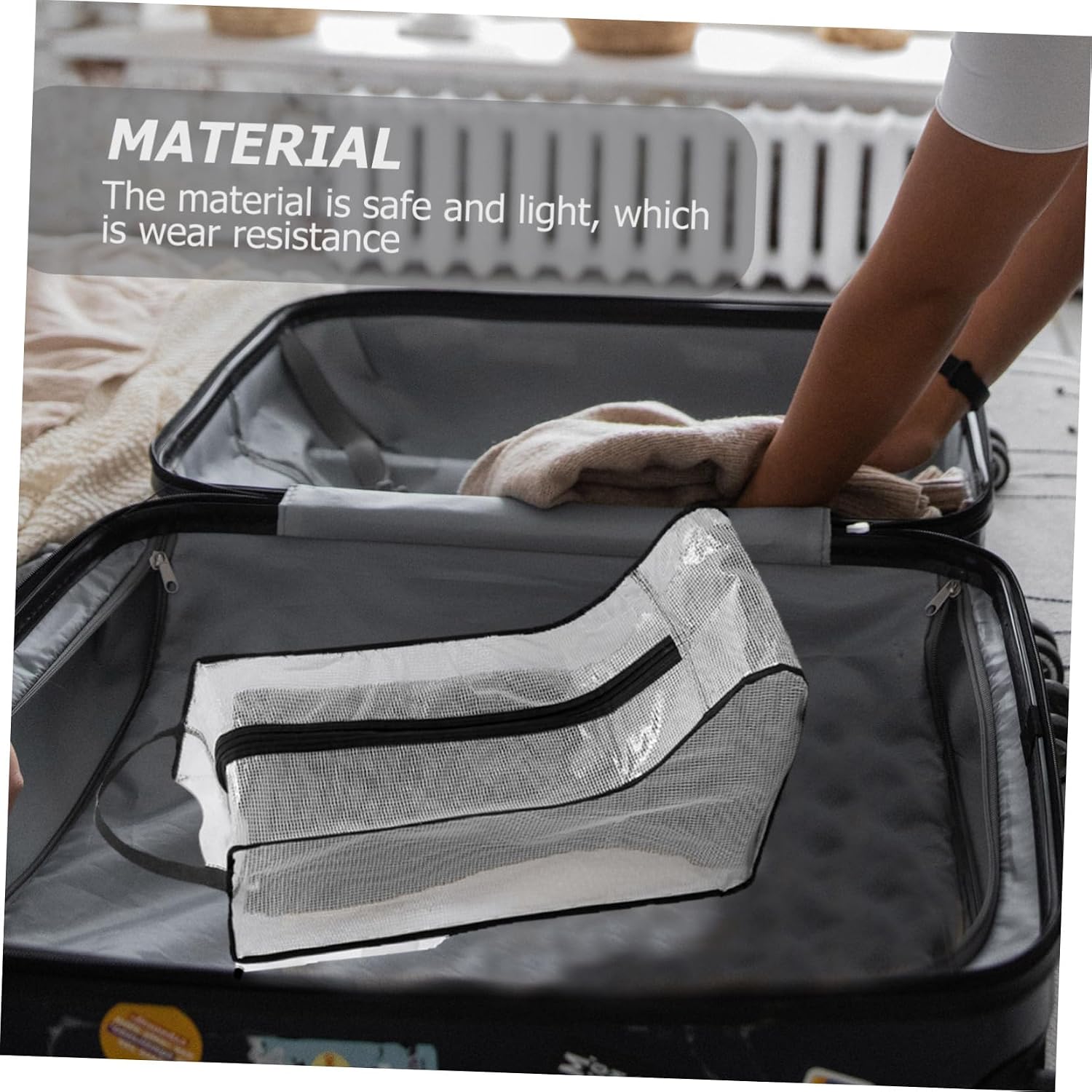 2pcs boots storage bag mesh shoe bag shoes bag zipper boots bag travel bag multi-purpose shoe bag boots holder boots storage pouch shoe bag with zipper pvc mesh dust bag household