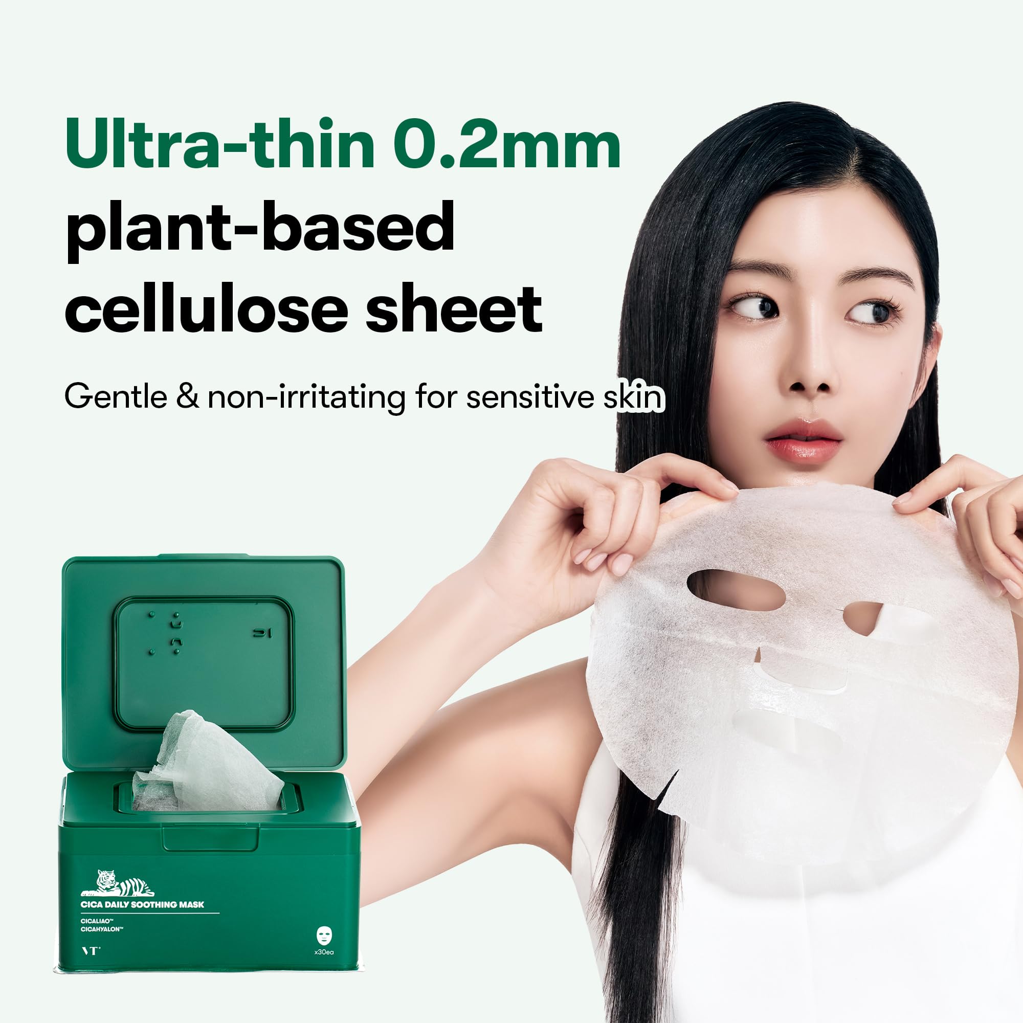 Amazon.com : VT COSMETICS CICA Daily Soothing Mask, 30 Sheet Face