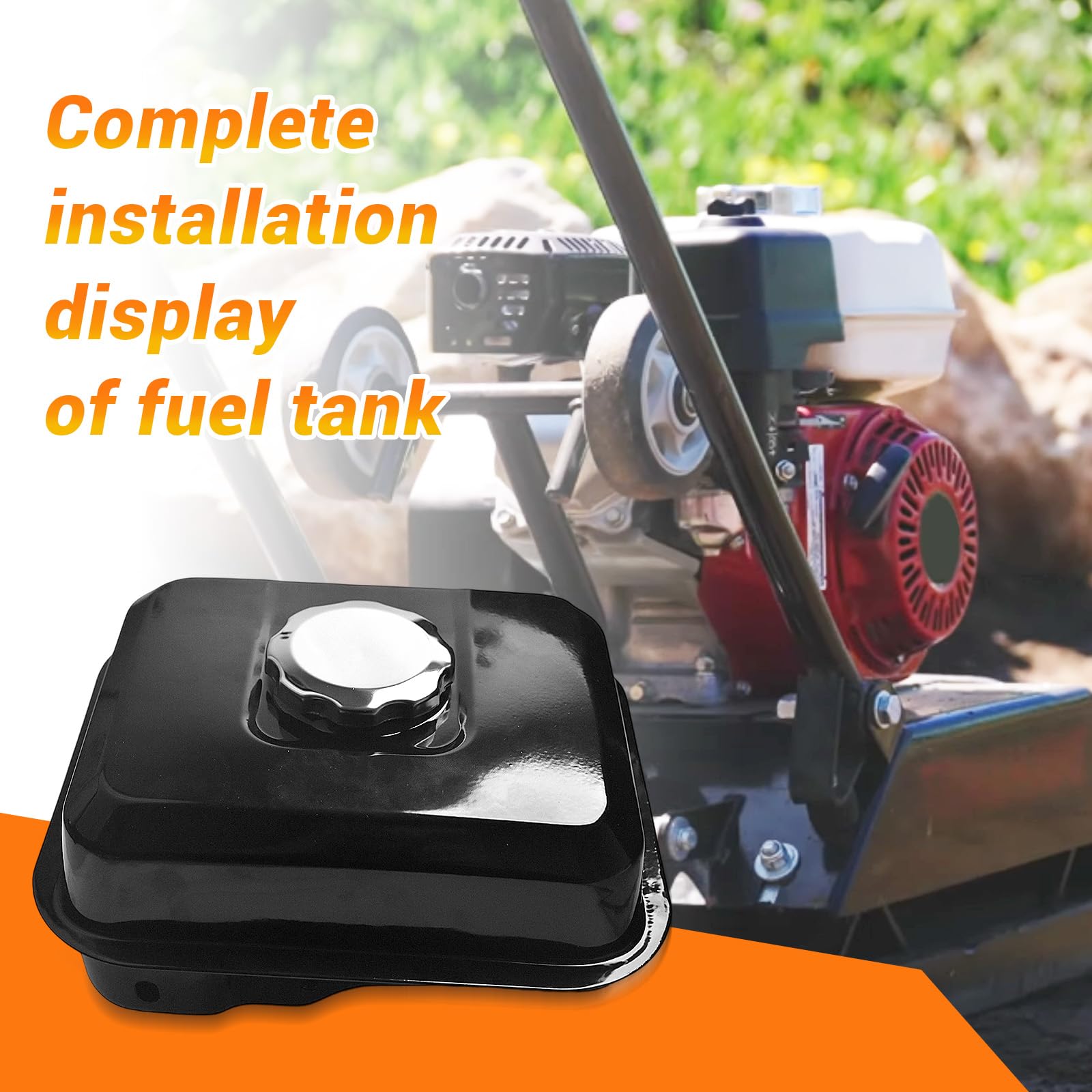 Serbatoio carburante per motore Honda GX160 5.5HP GX200 6.5HP GX140 con tappo serbatoio carburante filtro a gas sostituisce 17510-ZE1-020ZA Nero