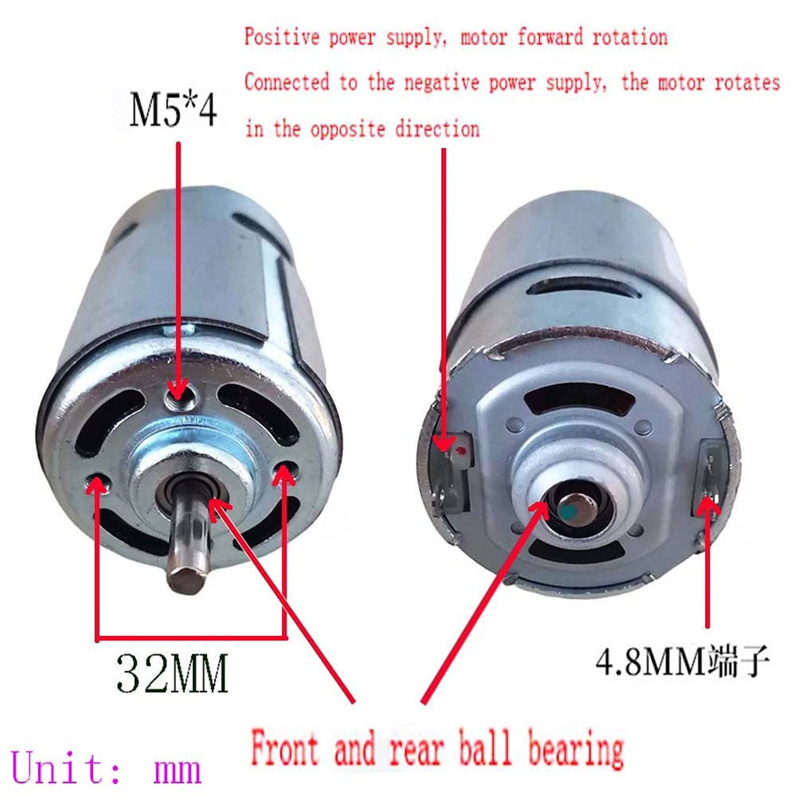 Lcuihong-Mini Motor de DC Motor silencioso de rodamiento de Bolas, Voltaje de Entrada DC12-36V-48V, 997 Poderoso Corriente Continua Motor, Motor de Alta Velocidad. Piezas de Repuesto de Bricolaje