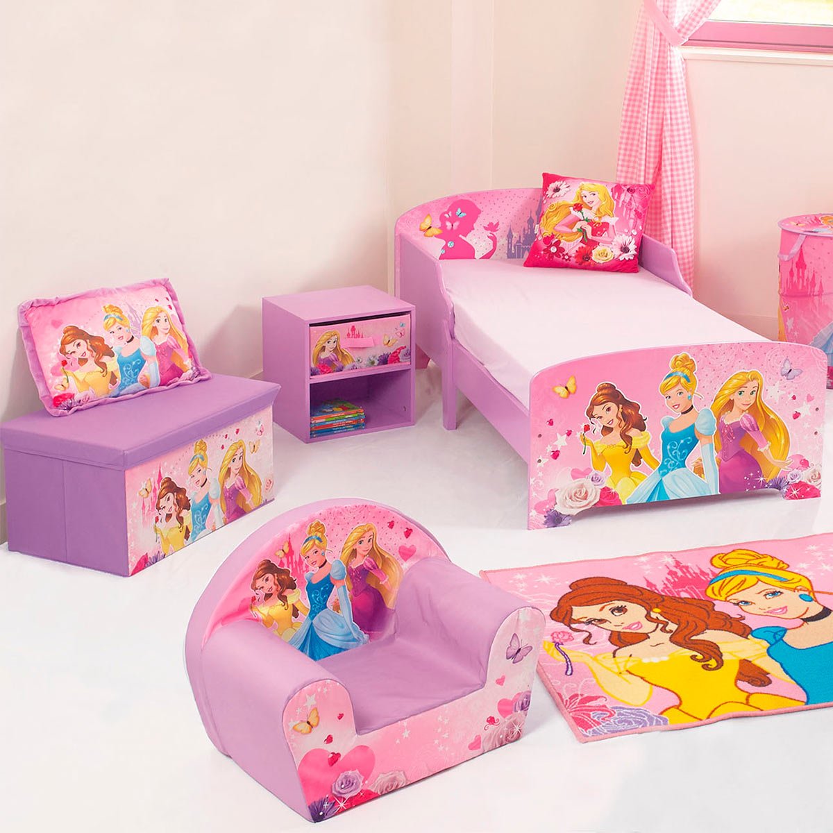 Fun House 712441 Princesses Banc De Rangement Pliable pour Enfant