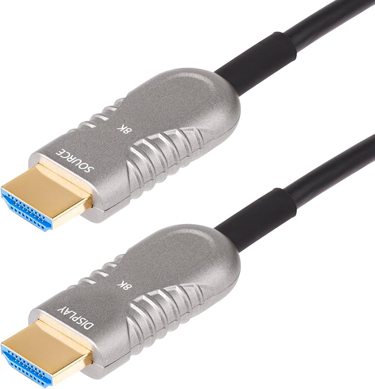 StarTech 50ft Active HDMI 2.1 Cable, 8K 60Hz, 48Gbps Certified | Certified Ultra High Speed HDMI 2.1/2.0 Cable, CMP Plenum, 2.1 Hybrid, Optical, 8K-A-50F-HDMI-CABLE
