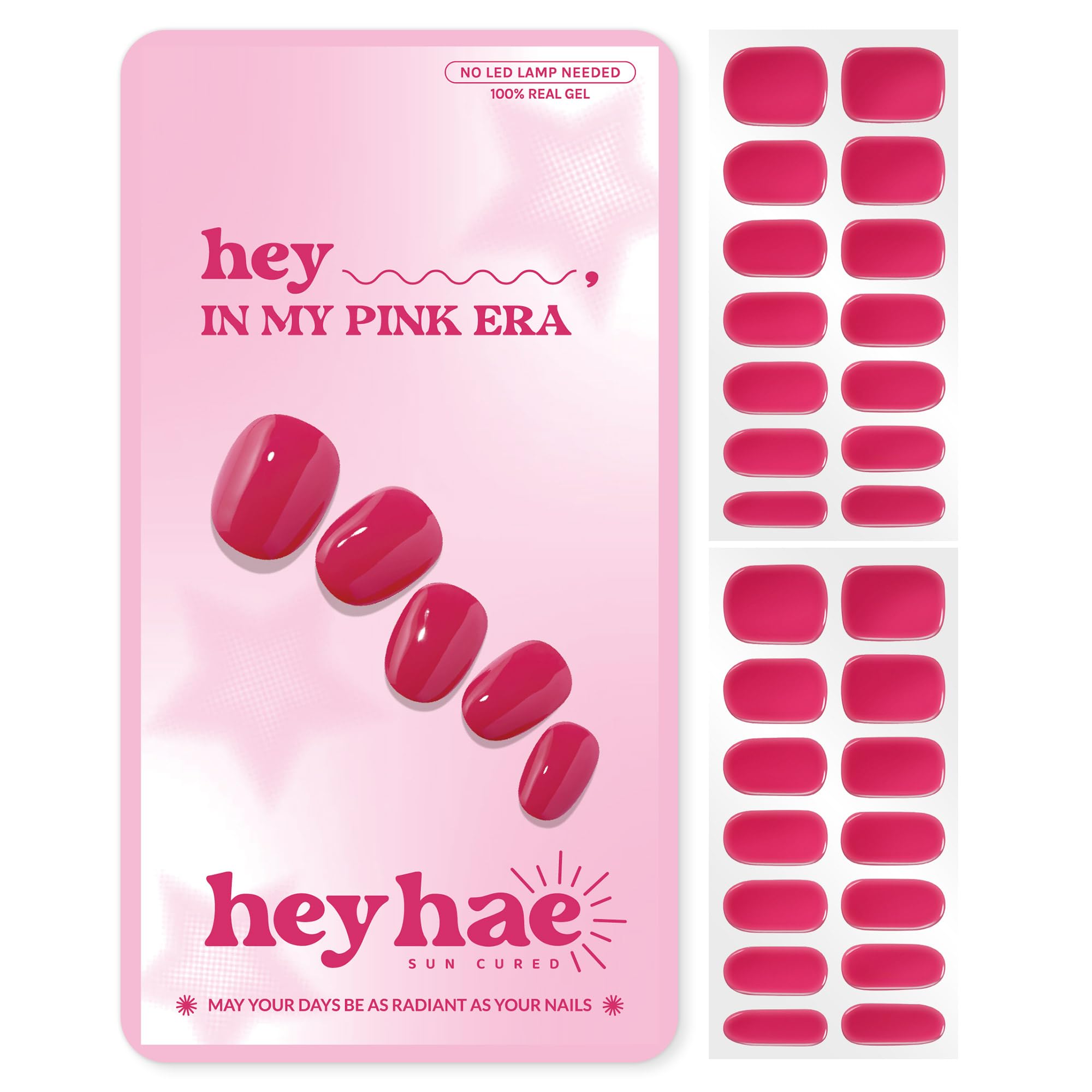 Heyhae Semi Cured Gel Nail Strips - Hey, In My Pink Era