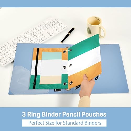 Miniatura 5 de Patriot - Carpeta para archivar con la bandera de Irlanda, resistente bolsa para lápices para carpeta de 3 anillas, ventana transparente, oficina,