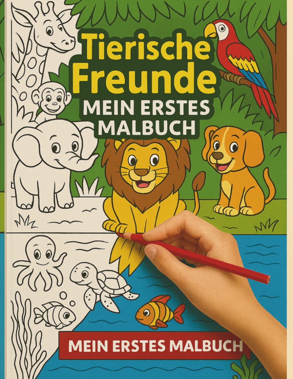 Tiermalbuch: Malen, Lernen und Spielen