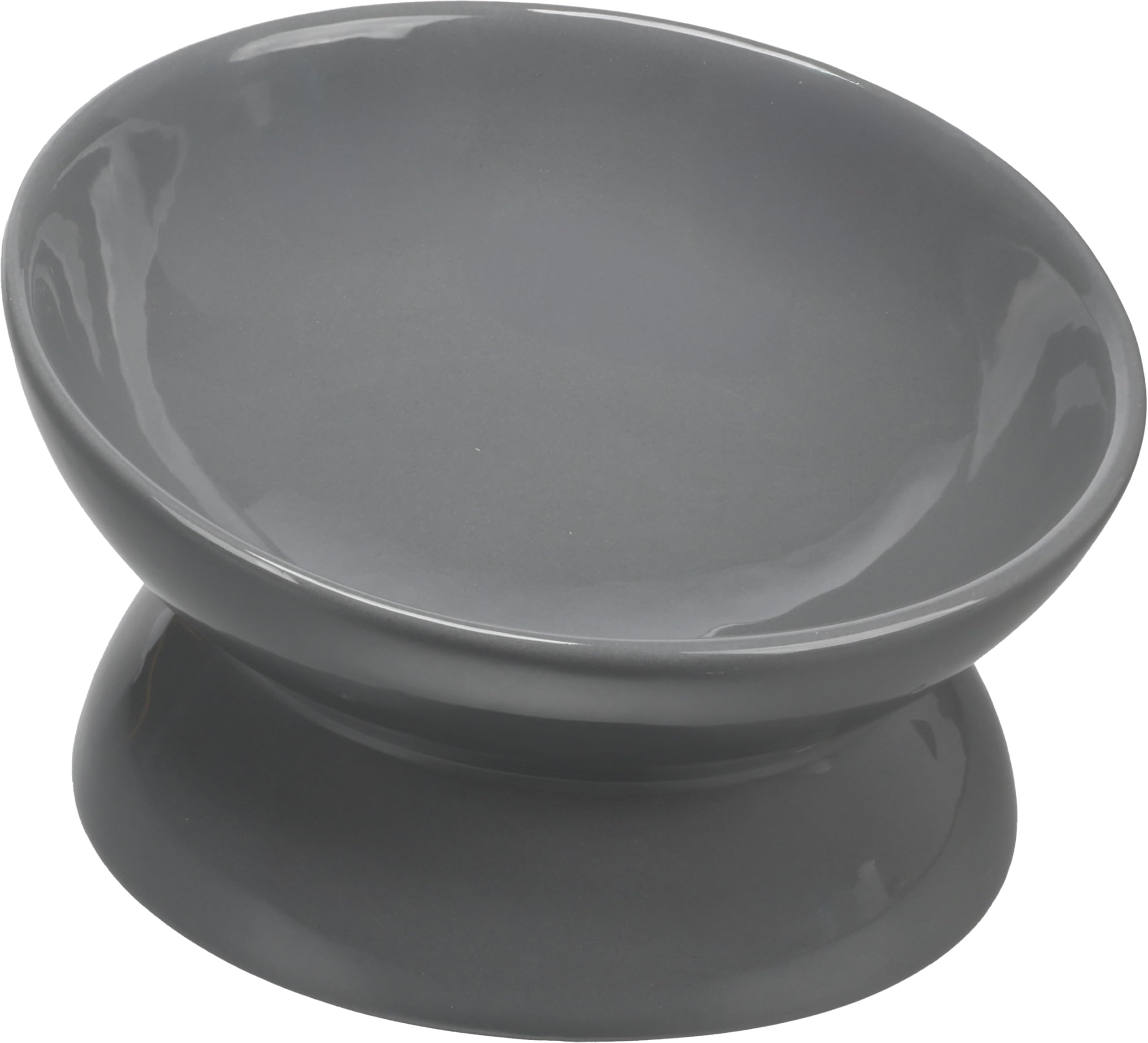 FEEDING AND DRINKING BOWL HESSEL ROUND DARK GREY 17,5CM 350ML