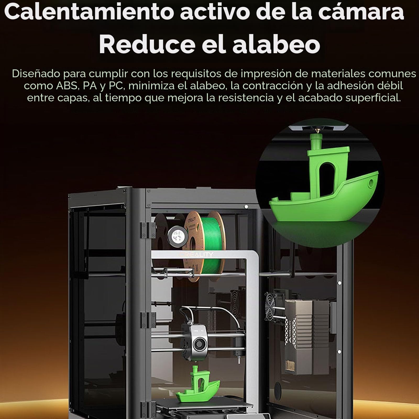 Creality Calentador de cámara de secado de filamentos de hasta 70 °C, para Ender-3 Series, Ender-3 S1 Series, Ender-3V3 SE/KE, Creality HI/CR-10, Ender-5(Con una Carcasa Exterior para Impresora 3D)