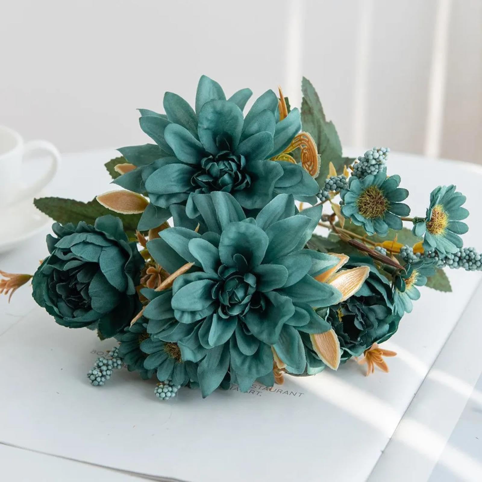 Roses artificielles en soie fleurs déco maison bonsaï et composition florale mariage