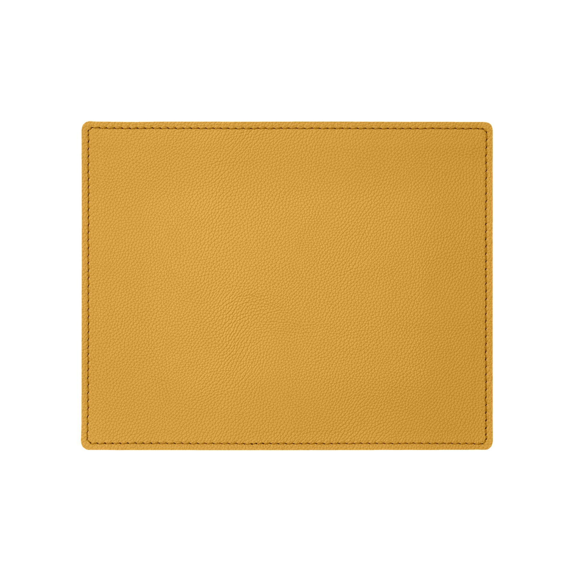 eglooh - Palladio - Tapis de Souris en Vrai Cuir Jaune cm 25x20 - Tapis Souris pour Bureau avec Coutures Artisanales et Fond Antidérapant - Made in Italy
