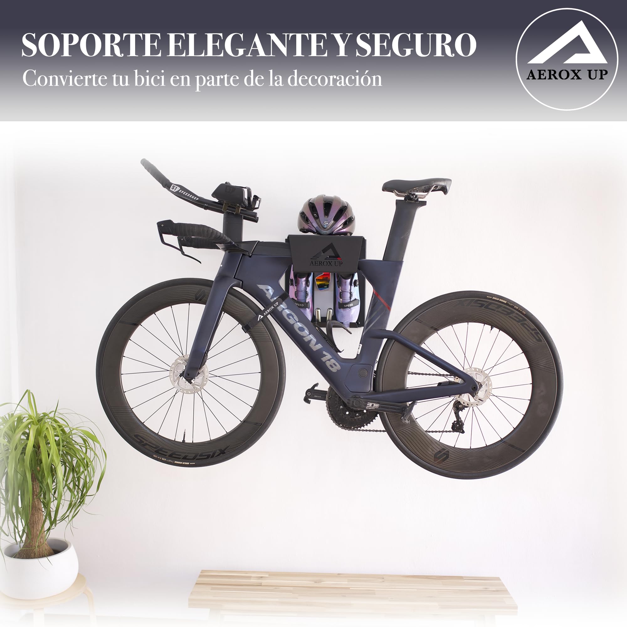 Soporte de Bicicletas Pared - Soporte Pared Bicicleta - Colgador Bicicleta de Pared - Soporte Bici - Bike Stand - Colgar Bicicletas en Pared - Gancho Elevador Bicicleta - Cuelga Bicicletas