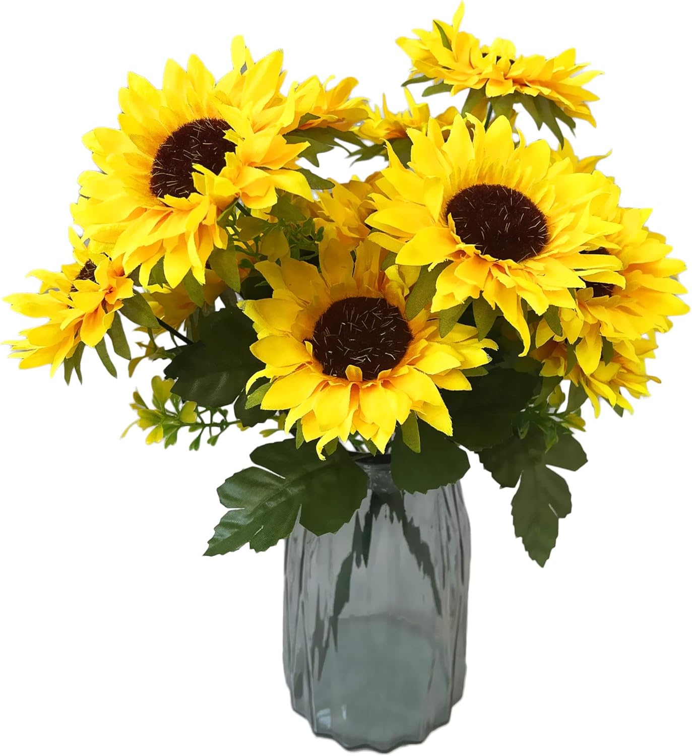 4 Bunches Artificial Flowers Sunflower Bouquets with Stems