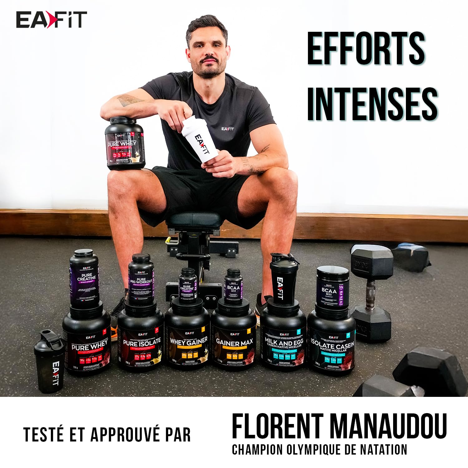 EAFIT | ISOLATE CASEIN NATIVE 750g | Assimilation lente caseine 100% micellaire + Vitamines et Minéraux (magnesium) | Riche en proteine | En poudre à mélanger dans un shaker pour le sport | Chocolat