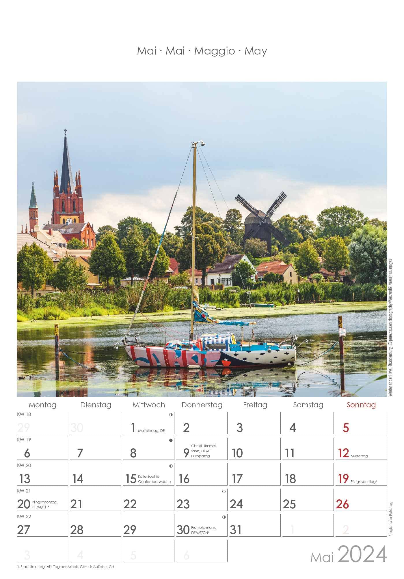 Waterkant - Deutsche Küsten 2022 - Bild-Kalender 24x34 Cm