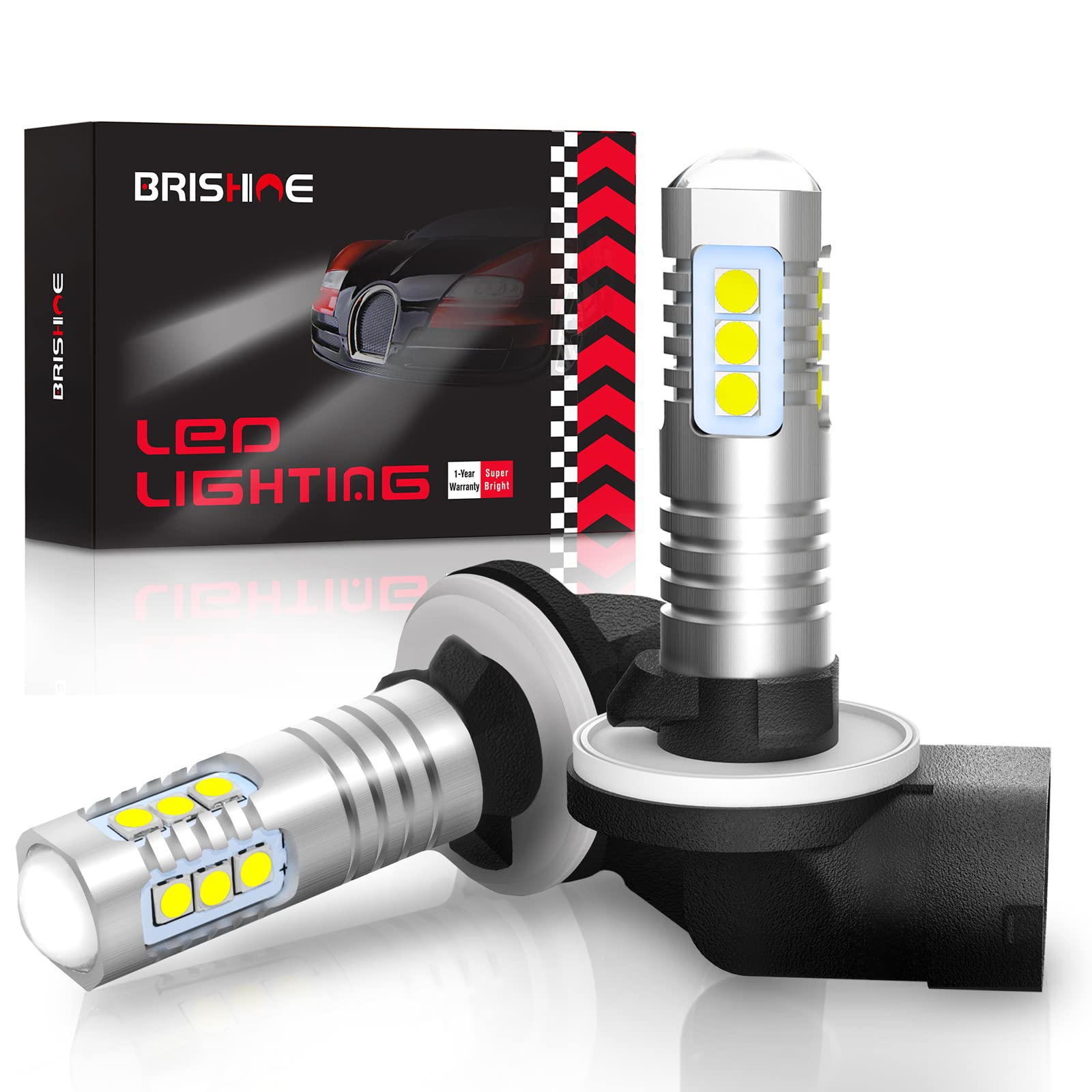 Amazon.com: BRISHINE 889 881 LED Fog Light Bulbs 6000K Xenon White
