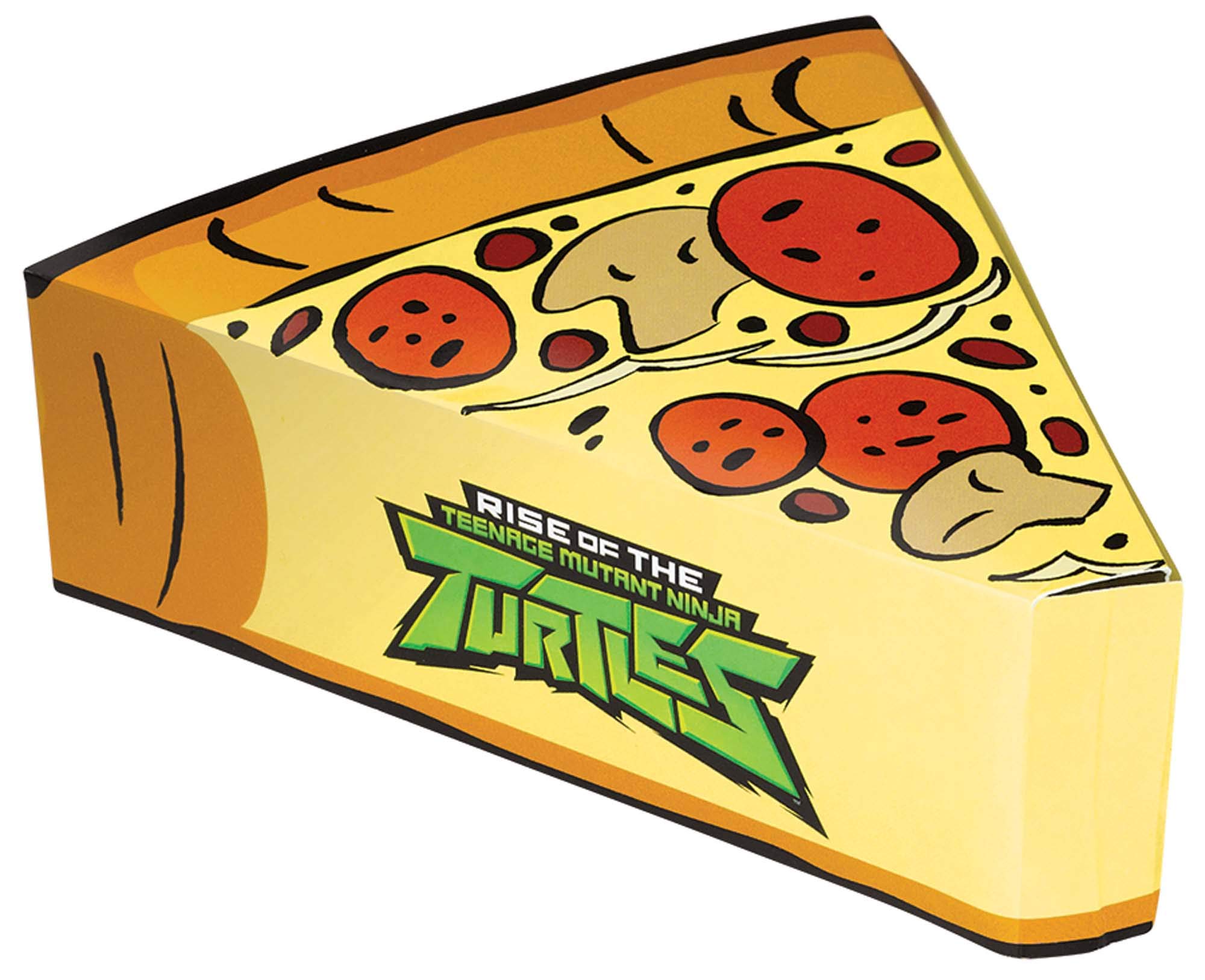 Rise of The TMNT Pizza-Shaped Favor Boxes- 8 pcs., Multi