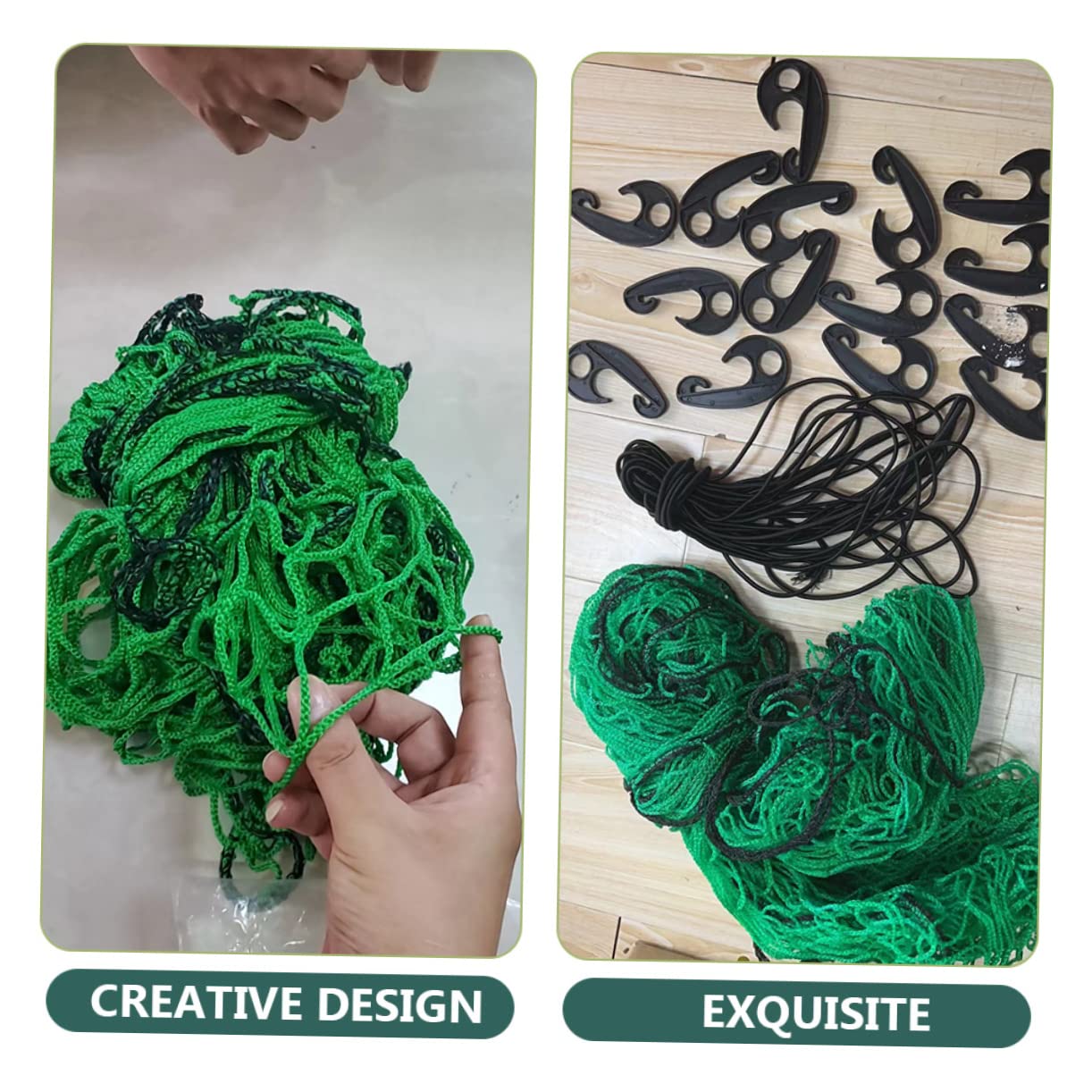 Rete di Carico e 15 Ganci in Nylon Resistente per Pick-up e Rimorchio con Elastici Rete Portabagagli Robusta e Trasporti Sicuri per Campeggio