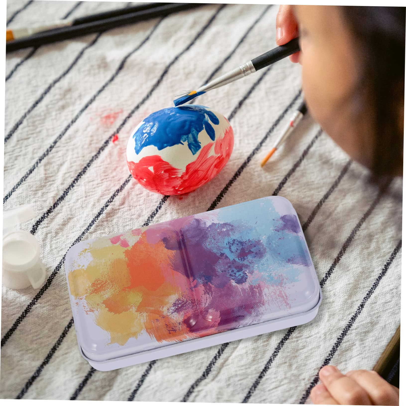 2sätze Aquarellbox Tragbare Metallpalette Mit Fächern Klappbare Künstler Und Schüler Für Unterwegs Leicht Und Langlebig Für Kreative Projekte