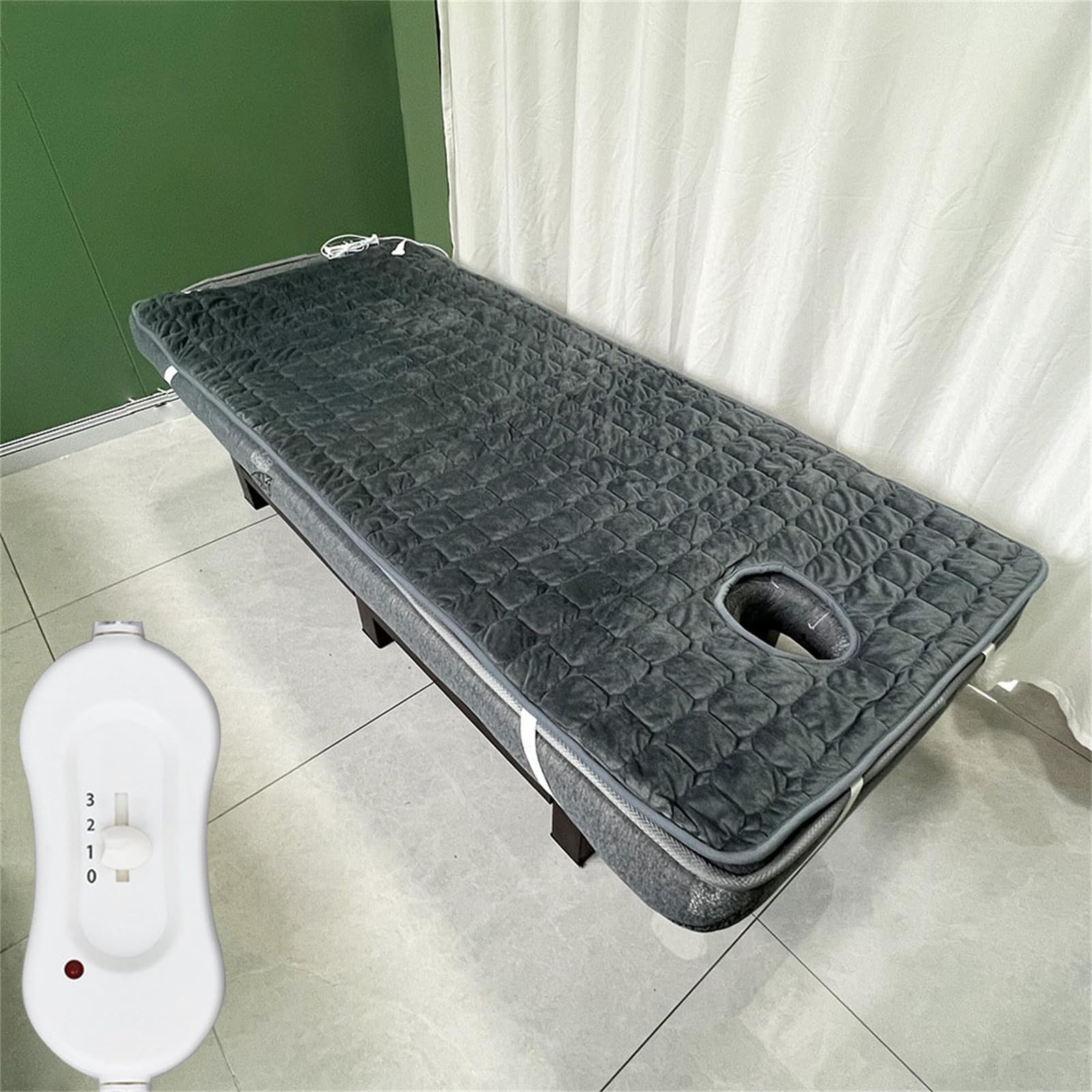 Chauffé Surmatelas Pour Table De Massage,Lash Bed Topper,Rembourrage De Lit Spa Avec Trou Respiration Bandes Élastiques,Couvre Matelas En Mousse À Mémoire Forme Pour Lit De Salon Beauté,180*80cm
