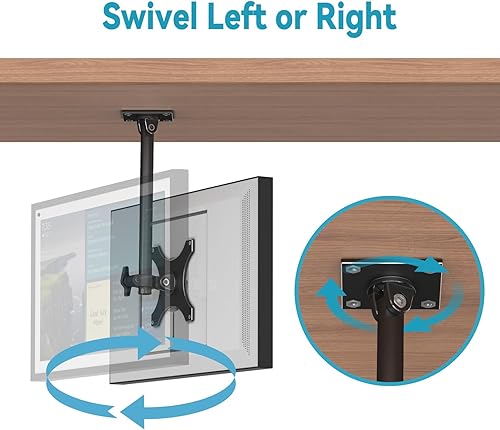 Miniatura 5 de Letlar Mostrar 15 - Soporte para debajo del gabinete de cocina, altura ajustable, giratorio, inclinable, para 15 personas, adelantado y estibado