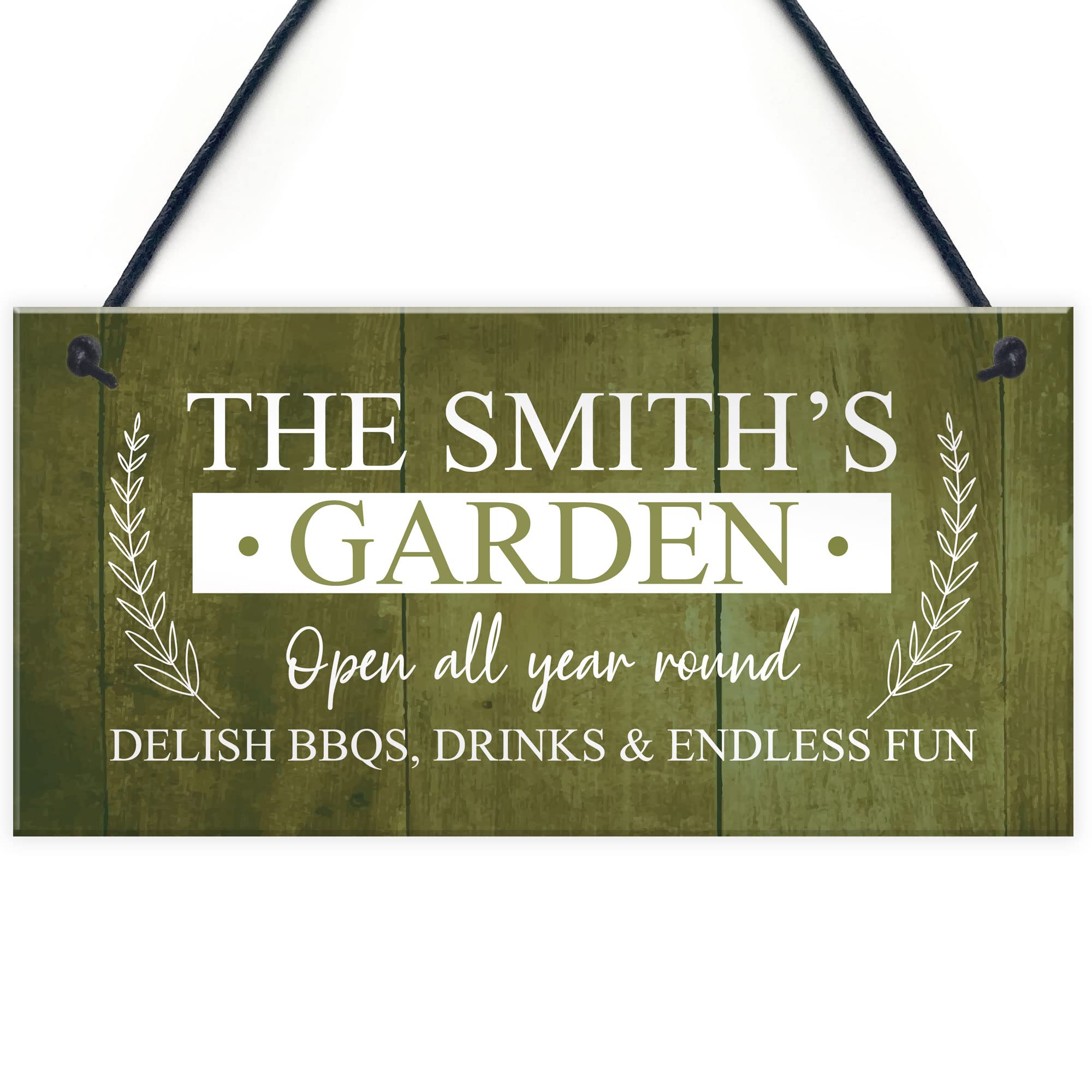 Red Ocean Hanging Garden Sign Shed Summerhouse Plaque Personalised Gift For Him Her New Home Gift