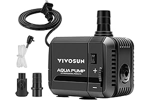 VIVOSUN 130GPH 6W Ultra Quiet Submersible Water Pump with Fountain Pump Features...
