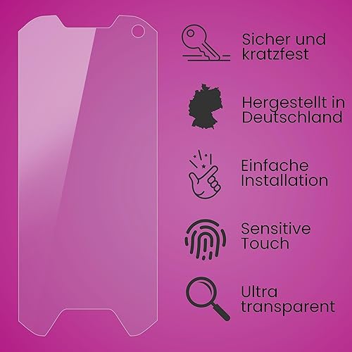 Miniatura 3 de atFoliX Película protectora de vidrio de plástico compatible con Unihertz Atom L Glass Protector, 9H Hybrid-Glass FX Glass Screen Protector de