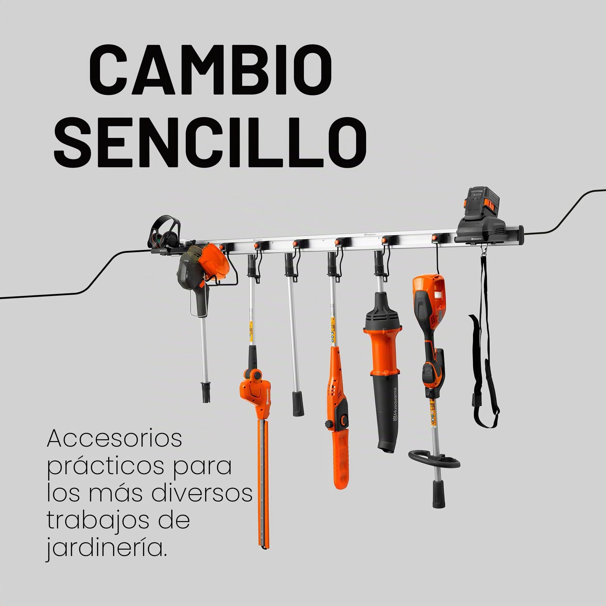 Husqvarna 110iL - Desbrozadora de césped con batería de 36 V, ligera, silenciosa y versátil, con modo de corte de bordes, soporte protector de plantas y compatibilidad con accesorios intercambiables
