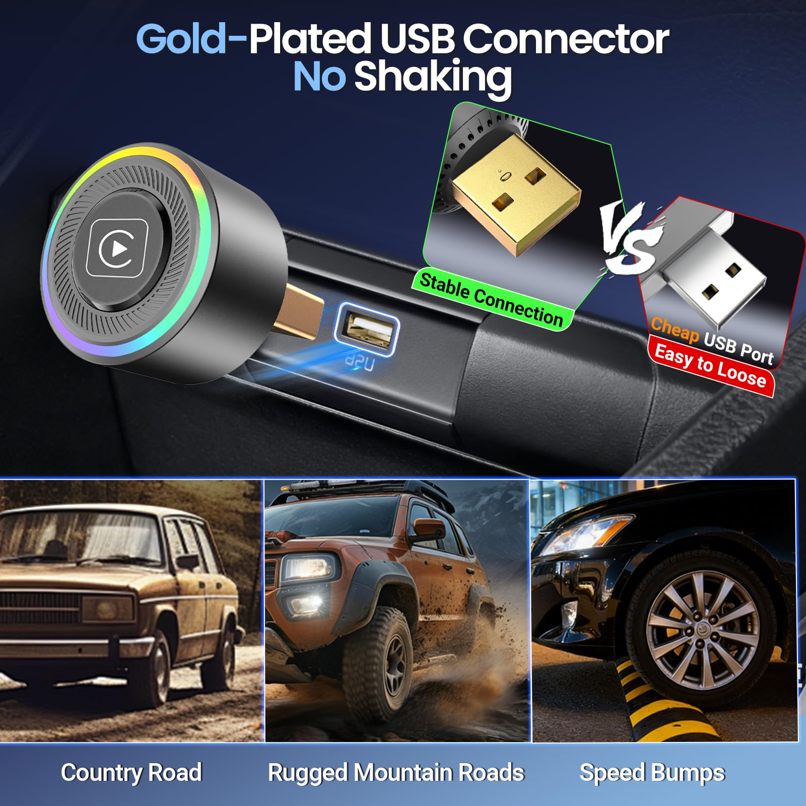 Mini Wireless CarPlay Adapter for Apple iPhone - Upgrade Wired CarPlay to Wireless, One-Tap Multi-User Switch, Plug & Play, Fast Auto-Connect (iOS 10+) — view 4