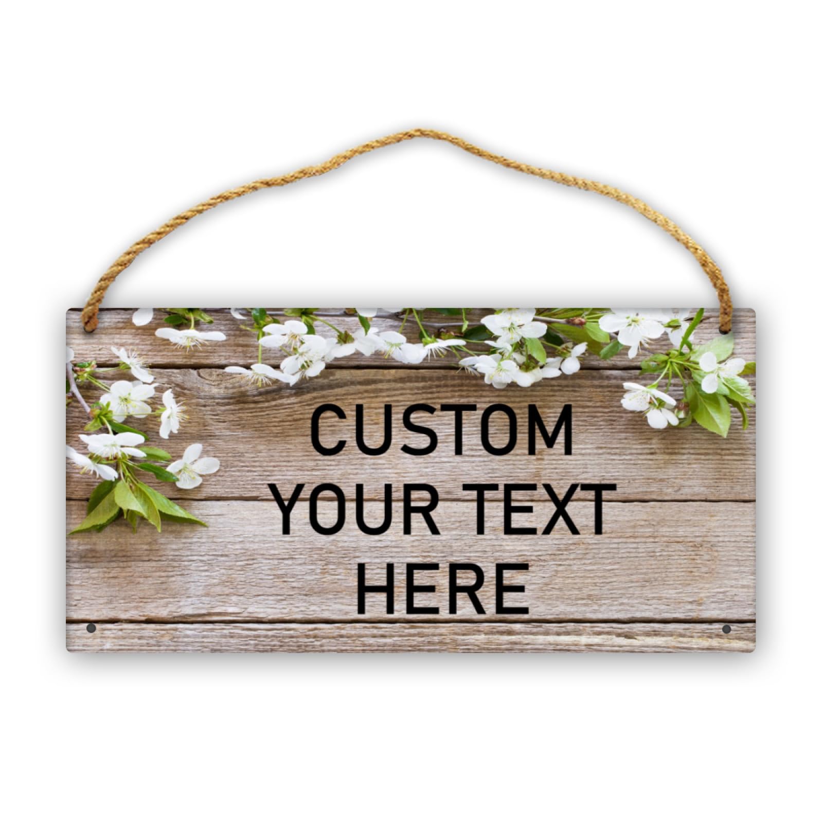 Cartelli Personalizzati in Legno Rustico - Cartelli da Appendere con la Tua Immagine/Logo/Testo per Bar, Casa, Camera da Letto e Decorazione da Parete