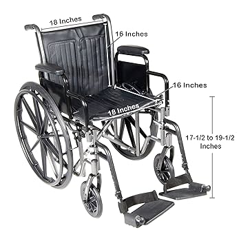 椅子 プロヴァンス McKesson Wheelchair with Swing-Away Footrests, Lightweight