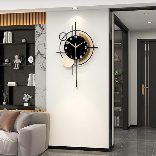 Miniatura 24 de Relojes de pared grandes para decoración de sala de estar, reloj de pared grande y moderno, funciona con pilas, silencioso, sin tictac