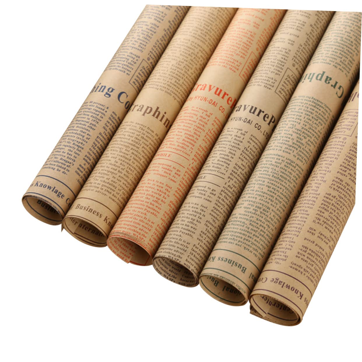 Amosfun 50blätter Vintage-kraftpapier für Geschenkpapier Blumenverpackung und Papierverpackungen Reißfestes Geschenkpapier aus Hochwertigem Papier Geeignet für Geburtstag Zufälliger Stil