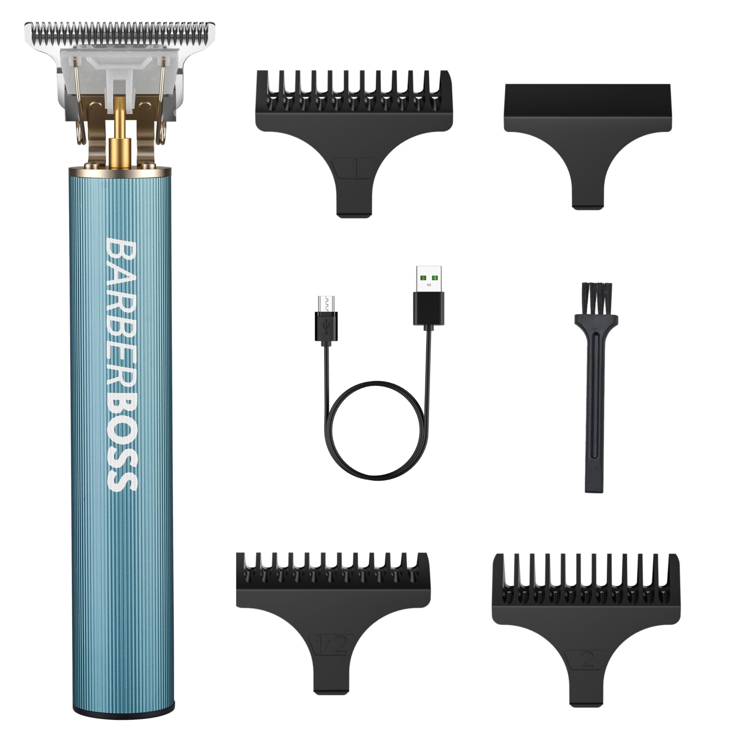 BarberBoss T-Blade Trimmer Men, Beard Clipper, Precision Hair Clippers for Haircuts, Edging & Detailing, Professional Men’s Grooming Kit