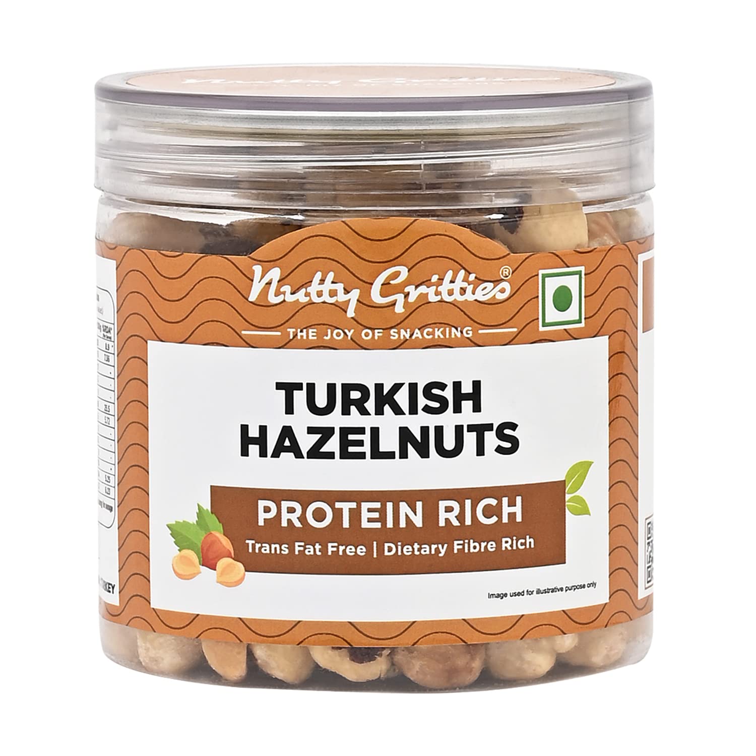 Nutty Gritties Premium Raw Turkish Hazelnuts 200g | Raw Unsalted | Rich in Protein | Instant Energy | Resealable Jar
