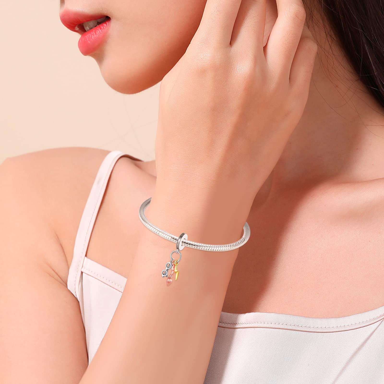 HAEPIAR S925 Sterling Silver Charm per Bracciale Collana Charm Dangle Magic Boy Regali per donne